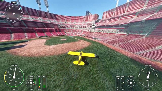 Great American Ball Park - Microsoft Flight Simulator STADIUM LANDING! смотреть онлайн