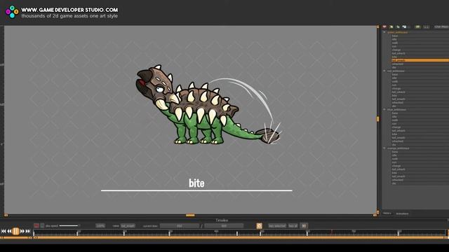 animated ankylosaur game sprite смотреть онлайн