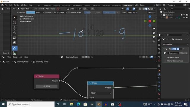 float to integer node in blender's geometry nodes explained смотреть онлайн