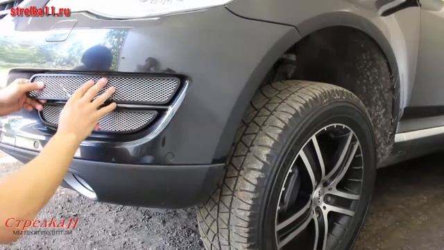 Защита радиатора VOLKSWAGEN TOUAREG I рестайлинг 2007-2010г.в. (Хром) - strelka11.ru смотреть онлайн