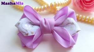 Бантик для волос из репсовой ленты #бантик