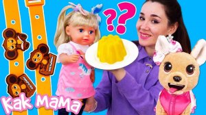 Куклы пупсы Беби Бон и Чичилав открывают подарки - браслеты Чебурашка! Игры для детей Как Мама