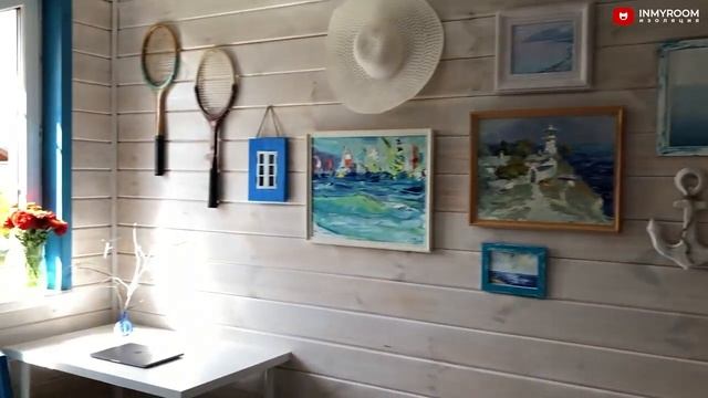 Обзор. Деревянный дачный домик. Дизайн интерьера.