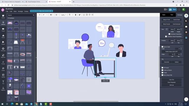 How to Create an Illustration about Having meeting with Online Design Tool смотреть онлайн