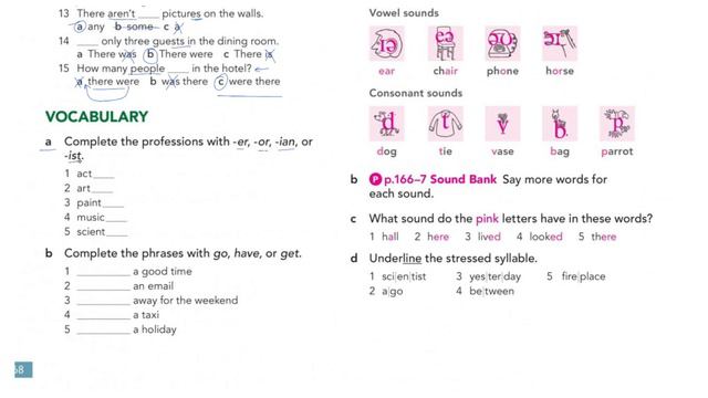English File, Elementary, Revise and Check, Grammar and Vocabulary, page 68 смотреть онлайн