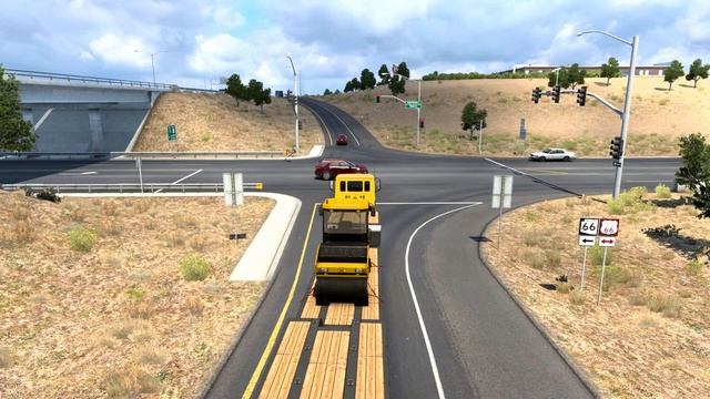 Western Star 49X - Road Roller Transport - American Truck Simulator | Logitech g29 gameplay смотреть онлайн