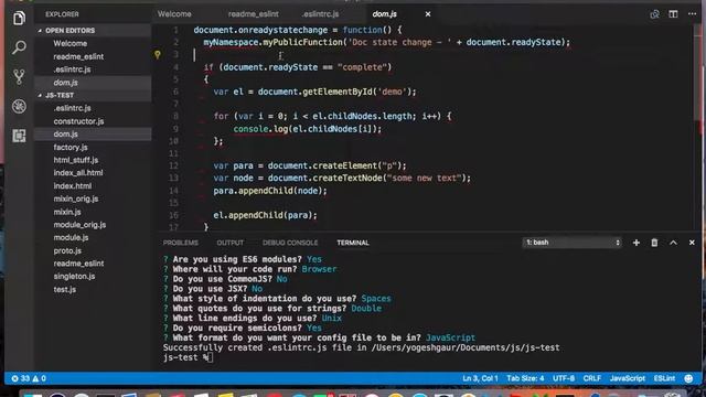 ESLint with visual studio code on mac in 4 min смотреть онлайн