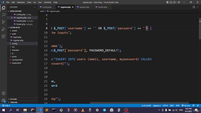 Build Complete 2023 CMS Blog in PHP MySQL Bootstrap & PDO 7 - The Register Page pt.2 смотреть онлайн