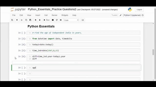 Calculate Age Using Datetime Module | Python Tutorial смотреть онлайн
