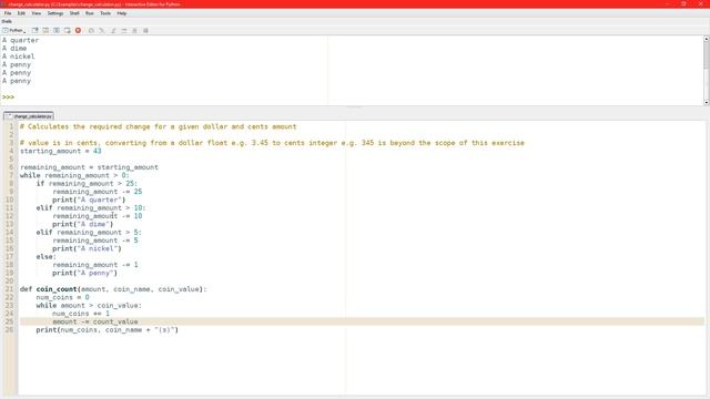 Calculate Change with Python смотреть онлайн