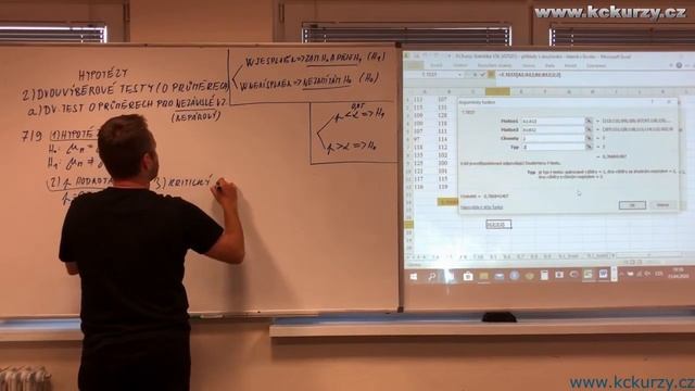 Testování hypotéz, Dvouvýběrový t test a Párový t test v Excelu - Statistika I KCKurzy.cz смотреть онлайн