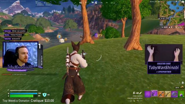 100K VBUCKS GIVEAWAY - Grandmaster Shinobi Plays Zero Build Solos LIVE