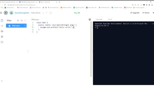 Java Repl.it setup and "Hello World" Tutorial смотреть онлайн