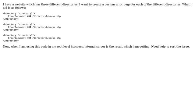 DevOps & SysAdmins: Using ErrorDocument Directive with ＜directory＞ смотреть онлайн