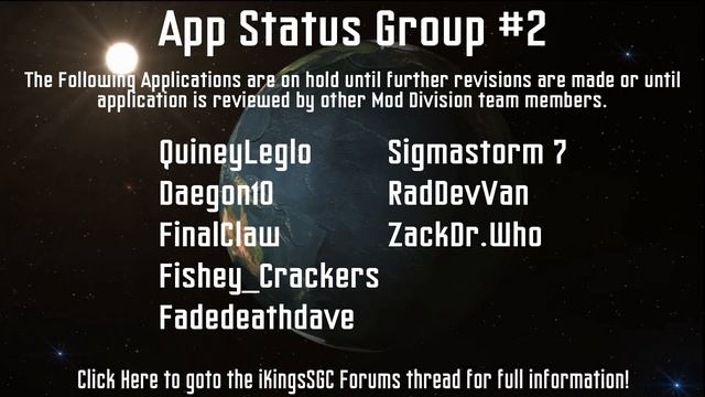 Mod Division Team Application Status - 6/9/13 смотреть онлайн
