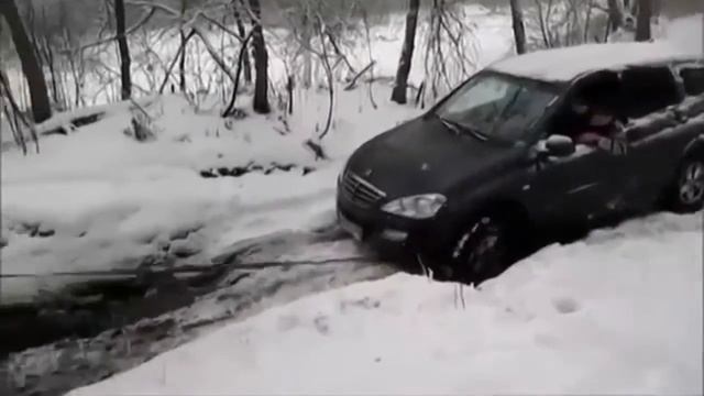 SsangYong Kyron Off road Test Drive Mud & Snow 4x4 Compilation смотреть онлайн
