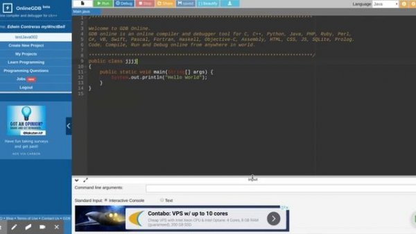 GDB online Debugger | Compiler - Code, Compile, Run, Debug online C, C++
