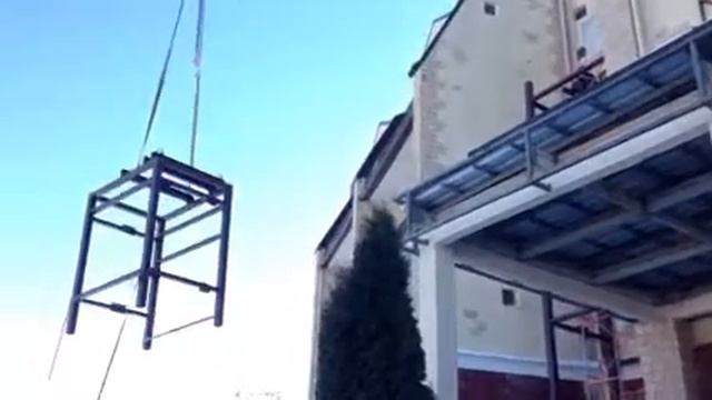 Монтаж приставной панорамной шахты смотреть онлайн