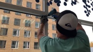 Установка створки в глухое окно