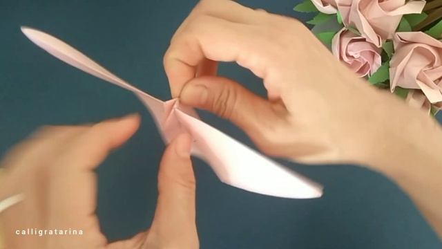 Easy Origami Flowers Rose | Origami Tutorial | Paper Flower Rose DIY @CALLIGRATARINA смотреть онлайн