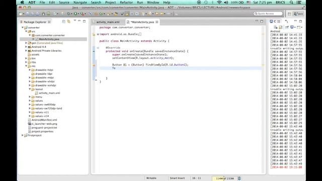 BRiCS ANDROID TUTORIAL 015 Converter Writing JAVA Code смотреть онлайн