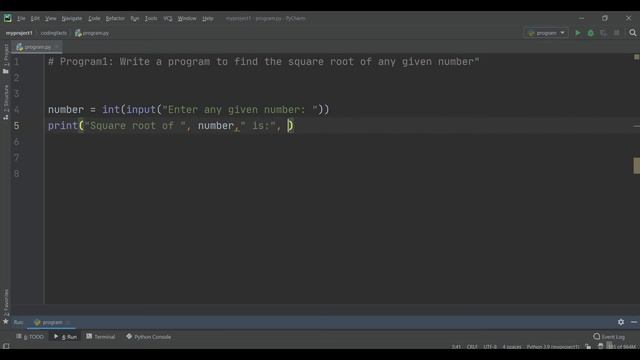 Find Square Root of Number | Solutions For Python 100 Exercises | Program3 | CodingFacts смотреть онлайн