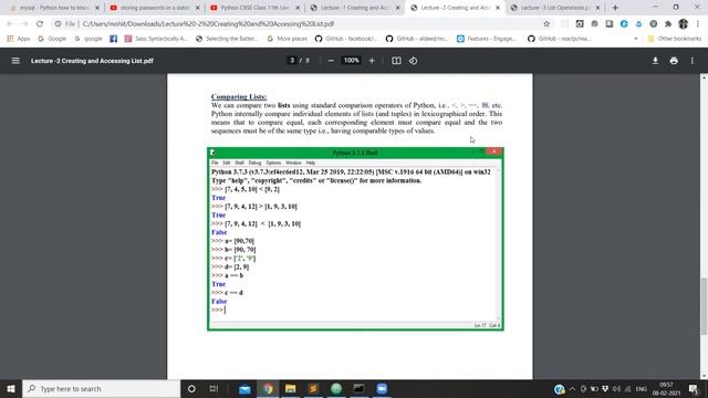 Python 32 #2 List| Assessing,Indexing,Comparing lists(lexicographical) |11th CBSE Hindi|CompSc 202 смотреть онлайн