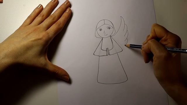 как нарисовать ангела смотреть онлайн