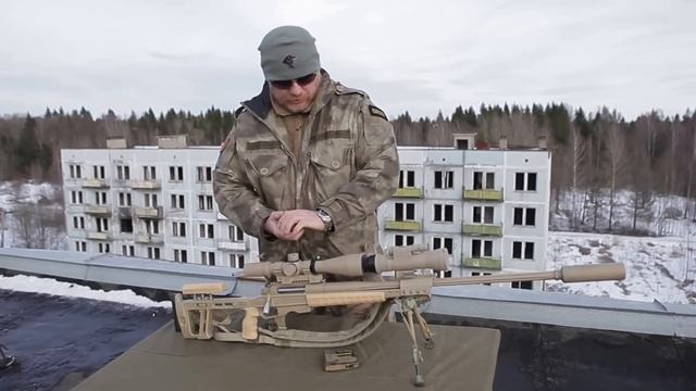 Винтовка ORSIS T 5000 в калибре 338LM с дневным прицелом DEDAL DH 5 20x56 и Ночной предъобекти