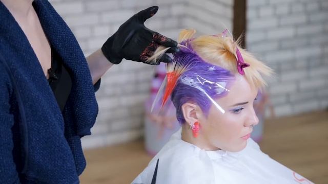 Цветное окрашивание волос | Колористика в Demetrius | Цветные волосы | hair color смотреть онлайн