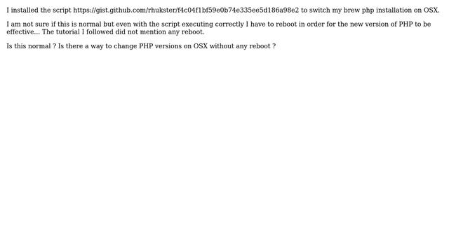 OSX SPHP switch PHP version without reboot? смотреть онлайн