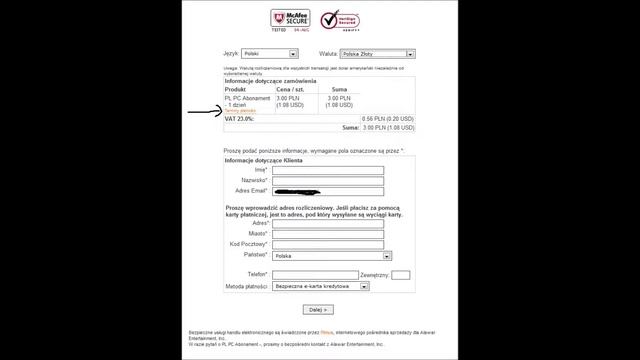 Ostrzeżenie przed abonamentem jednodniowym na alawar.pl смотреть онлайн