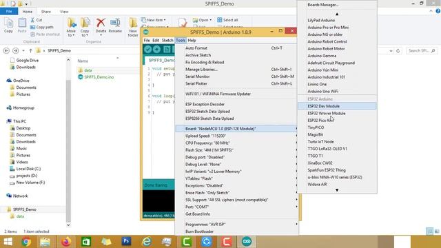 Installing ESP32 Sketch data upload tool in Arduino IDE смотреть онлайн