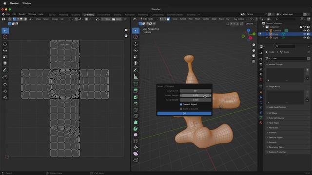 Blender Smart UV Project Quick Start Guide - UV Unwrap смотреть онлайн