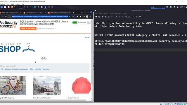 Lab 1 - SQL injection vulnerability in WHERE clause allowing retrieval of hidden data смотреть онлайн