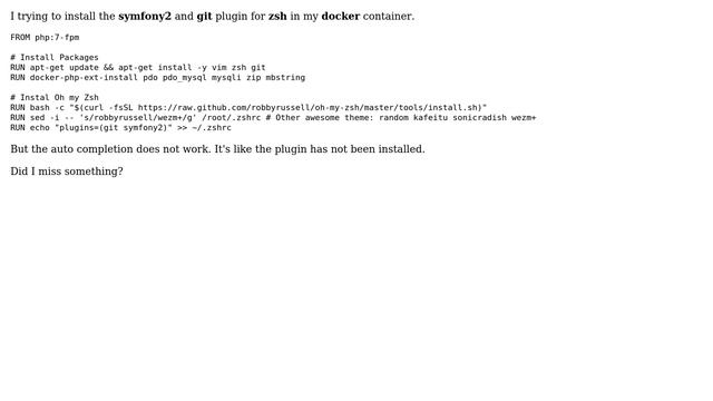 Enable a Plugin for Oh my Zsh in Docker смотреть онлайн