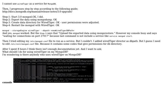 DevOps & SysAdmins: 'mongod wiredTiger' on Ubuntu? смотреть онлайн