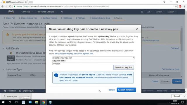 Connecting EC2 Windows Server instance using RDP file in windows 10 смотреть онлайн