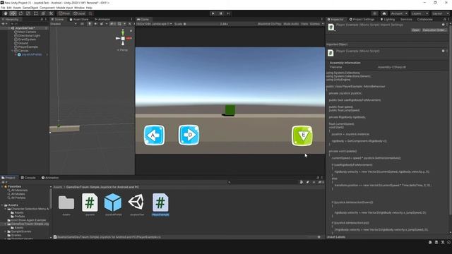 { Joystick para Android hecho en Unity, Movimiento Horizontal + 1 Botón } - Paquete Unity ? смотреть онлайн