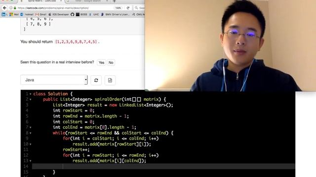 15 min Java Coding Challenge - Spiral Matrix смотреть онлайн