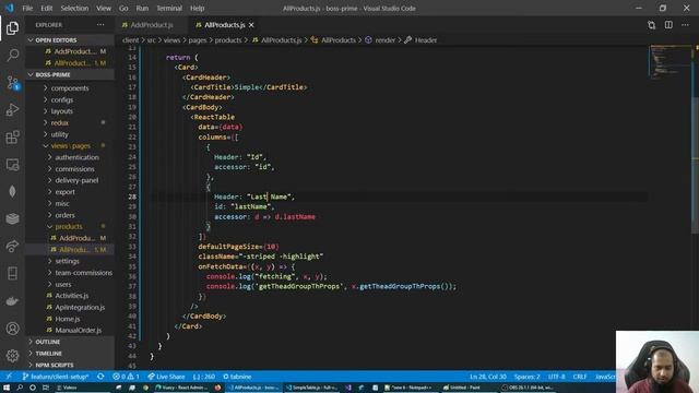 (Bangla) Full stack basic CRUD 17 : Add react-table in the view with fake data смотреть онлайн