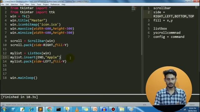 Python Tkinter Scroll Bar - Tkinter Tutorial #13 смотреть онлайн