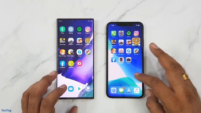 Samsung Galaxy Note 20 Ultra vs iPhone 11 Pro Max Speedtest & Camera Comparison смотреть онлайн