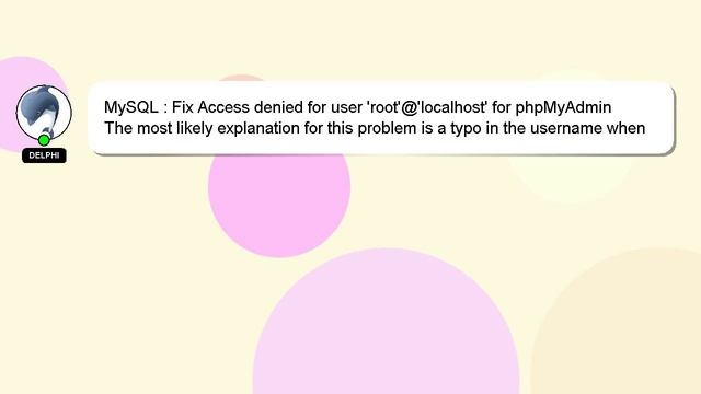 MySQL : Fix Access denied for user 'root'@'localhost' for phpMyAdmin смотреть онлайн