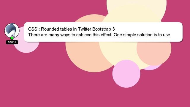 CSS : Rounded tables in Twitter Bootstrap 3 смотреть онлайн