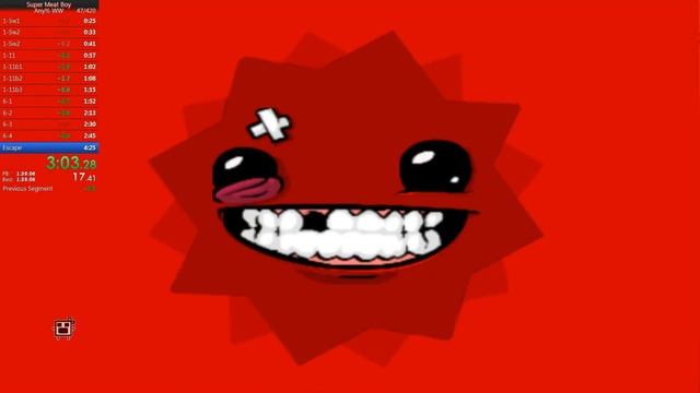 Super Meat Boy any% WW in 4:22 (World Record) смотреть онлайн
