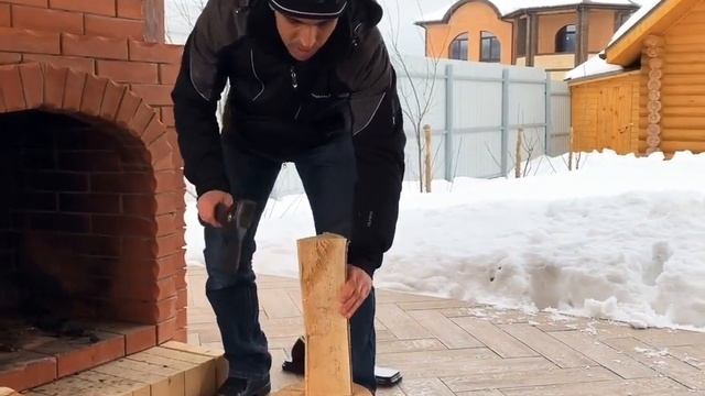 Каминный топор из дамасской стали. ЭКСКЛЮЗИВНЫЙ ТОПОР! смотреть онлайн