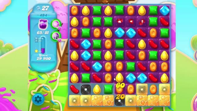 Jelly Donnut Explosion! Candy Crush Soda Saga Level 494 NEW | Complete! смотреть онлайн