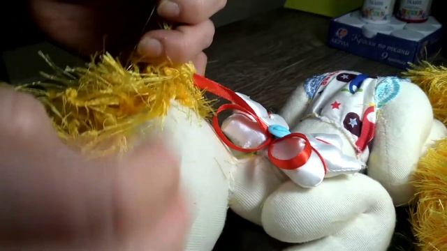 DIY Ангел своими руками - Пришиваем волосы - Ангелок на облачке смотреть онлайн