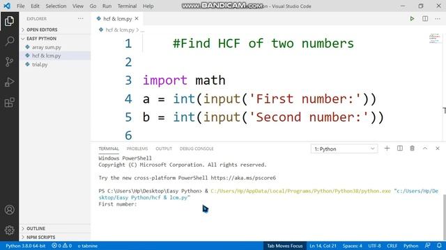 Find LCM and HCF with Python | Simple code | Beginners смотреть онлайн